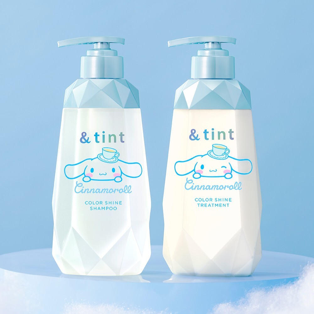 &tint Color Shine Cinnamoroll Triple Set (Shampoo, Treatment, Hair Pack)