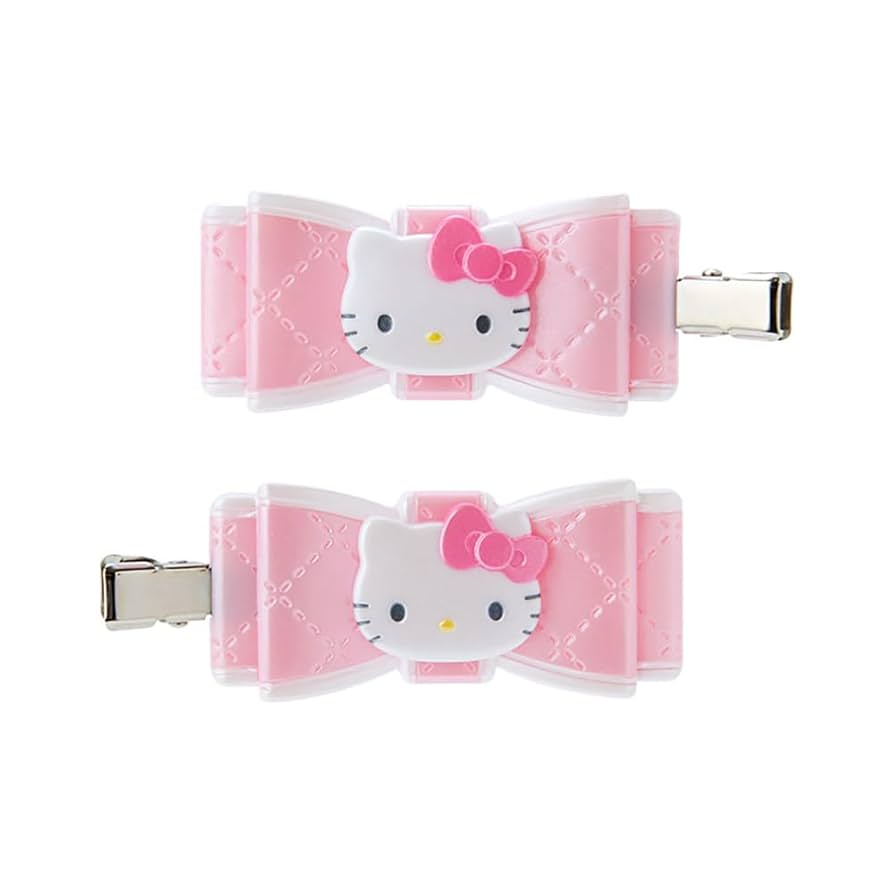 Sanrio Bangs Clip, Quilt Ribbon, Hair Clip, Hello Kitty