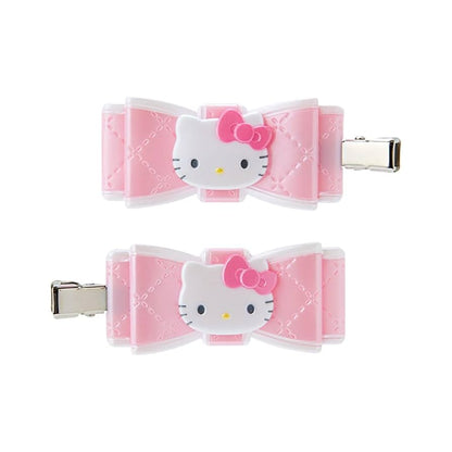 Sanrio Bangs Clip, Quilt Ribbon, Hair Clip, Hello Kitty