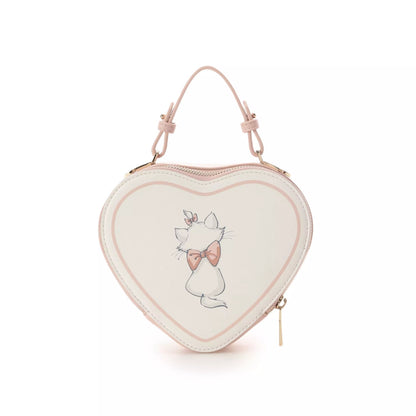 [SAMANTHAVEGA] "The Aristocats" "Disney Marie" Collection Heart-Shaped Shoulder Bag