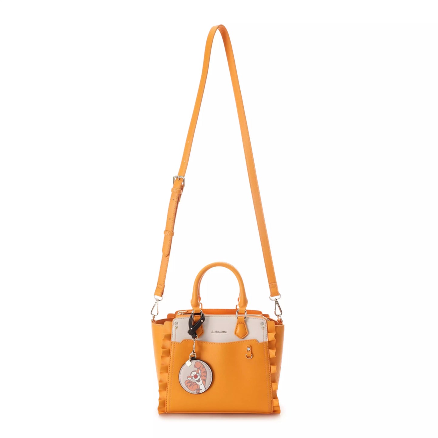 & chouette "Oshigoto Bag" Plush Toy Bag with Clear Pocket "Tigger"