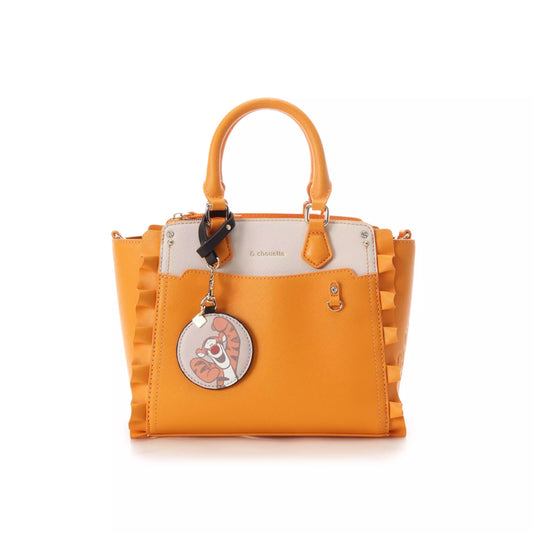 & chouette "Oshigoto Bag" Plush Toy Bag with Clear Pocket "Tigger"