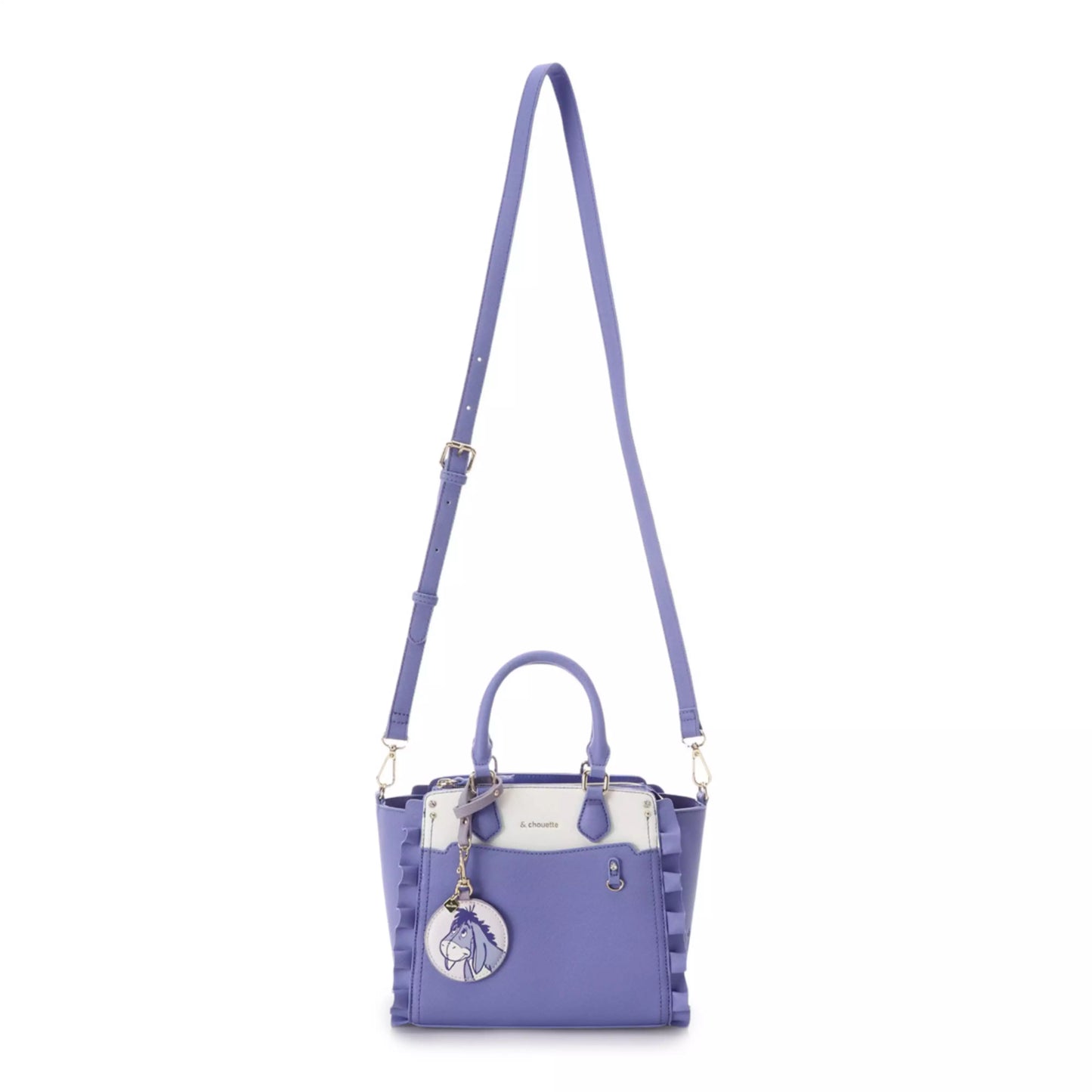[& chouette] "Oshigoto Bag" Plush Toy Bag with Clear Pocket "Eeyore"
