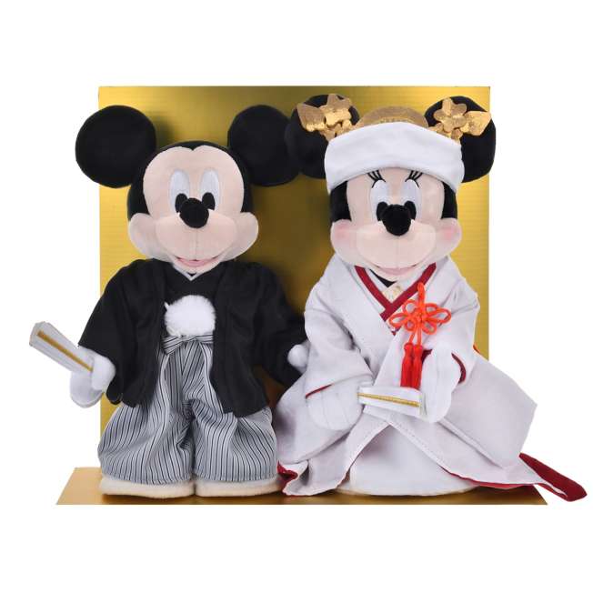 Mickey & Minnie Plush Toy Set, Kimono Wedding Doll