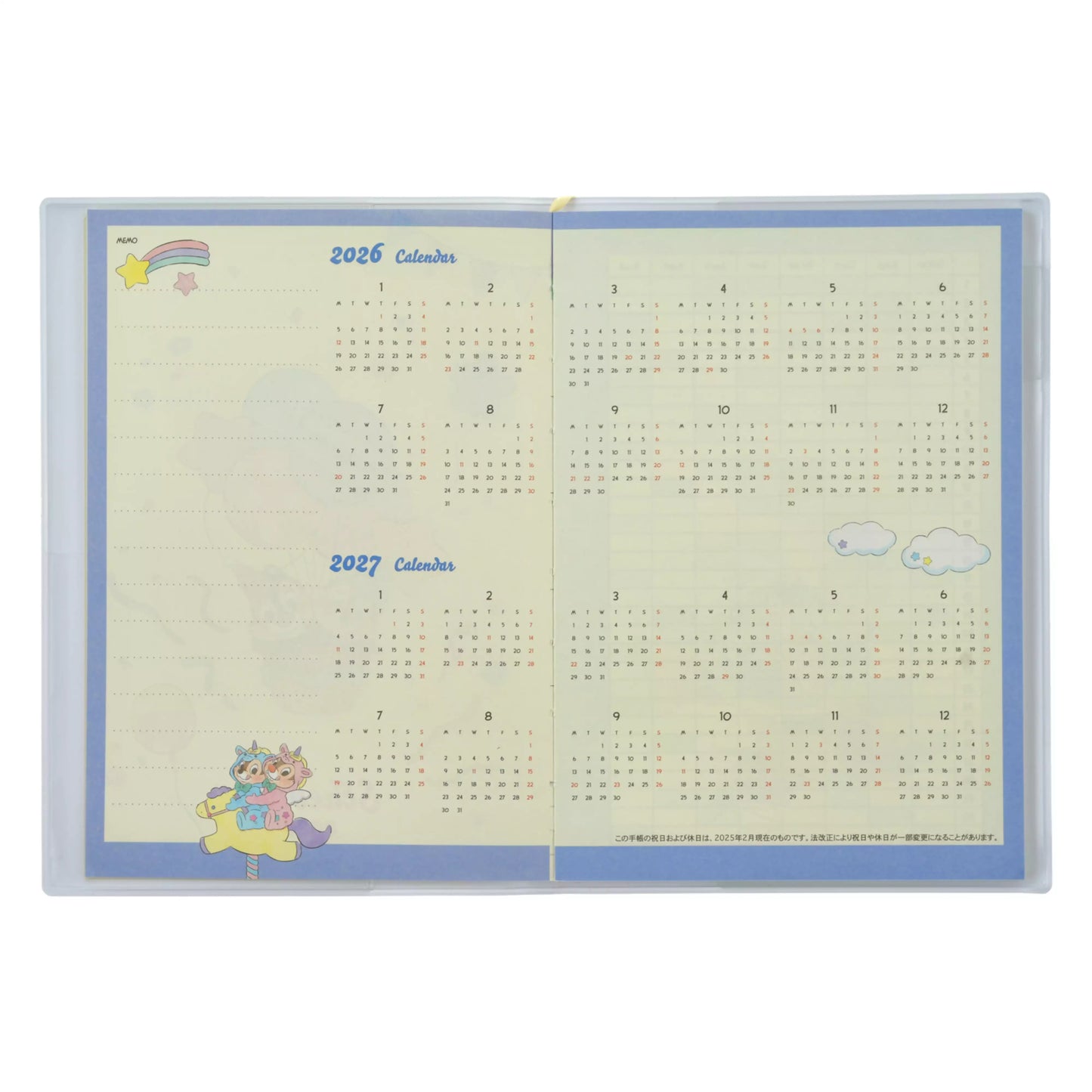 Chip & Dale B6 Costume Calendar & Organizer 2026