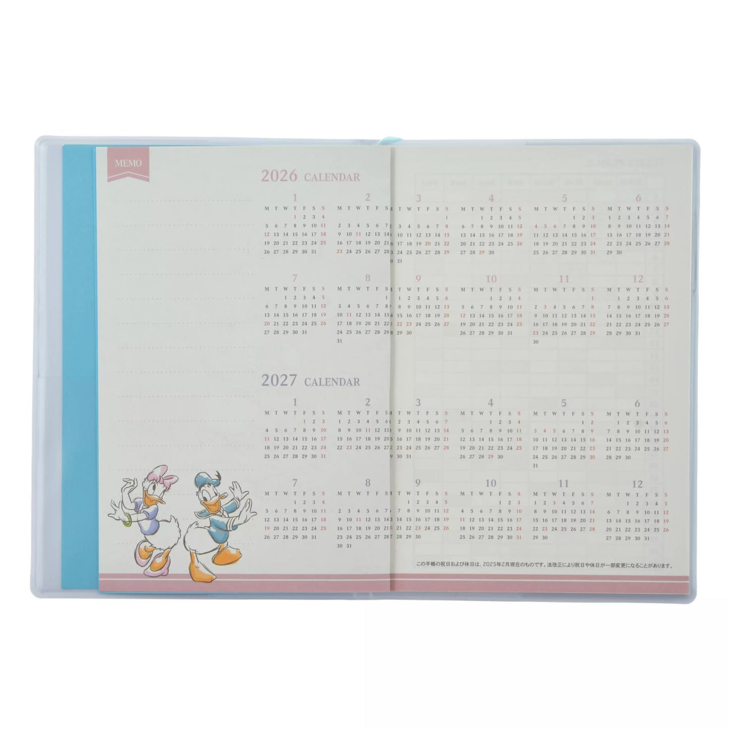 Donald & Friends Planner/Schedule Book B6 CALENDAR & ORGANIZER 2026