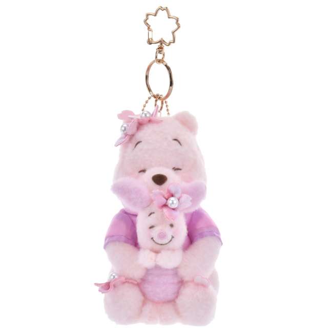 [Disney Store.jp Exclusive] Winnie the Pooh & Piglet Plush Keychain Sakura
