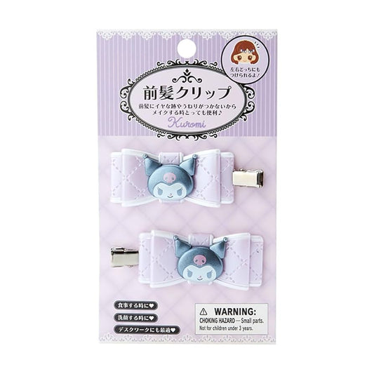 SANRIO Bangs Clip Quilt Ribbon Hair Clip Kuromi