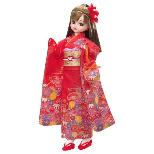 Takara Tomy Licca-chan Doll LD-30 Kimono Licca-chan Red Dress