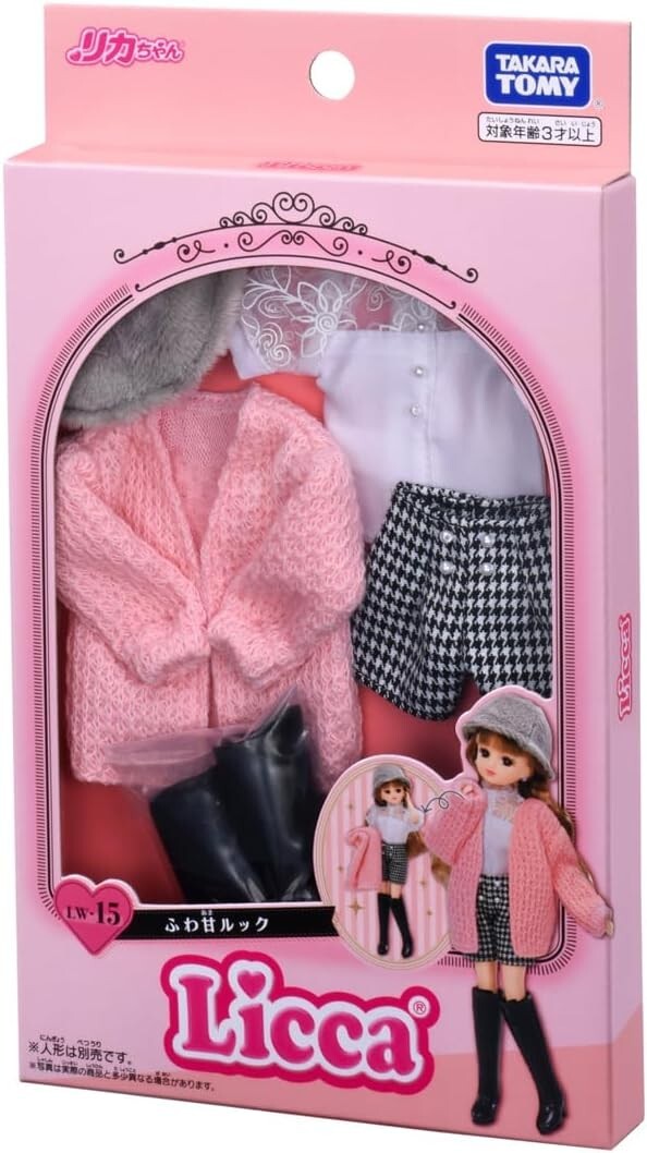 Takara Tomy Licca-chan Dress LW-15 Fluffy Sweet Look
